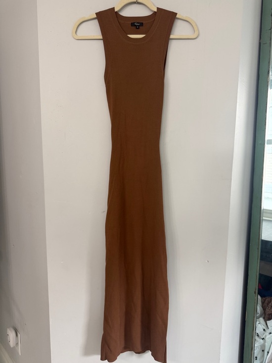 Rails Dresses & Skirts - Rails Women’s XS Golden Brown Ribbed Open Back Sleeveless Bodycon Maxi Dress